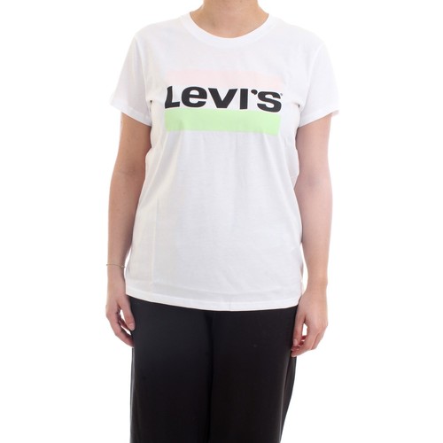 textil Dame T-shirts m. korte ærmer Levi's 17369-1499 Hvid