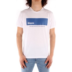 textil Herre T-shirts m. korte ærmer Blauer 21SBLUH02132 Hvid
