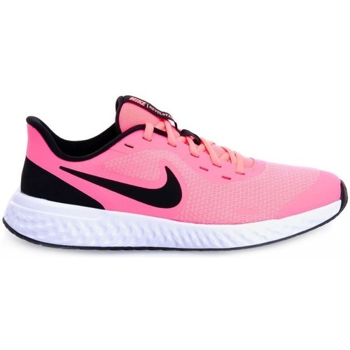 Sko Børn Lave sneakers Nike Revolution 5 GS Pink, Hvid, Sort