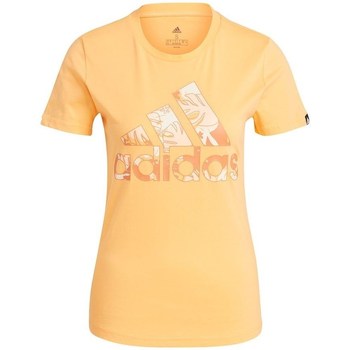textil Dame T-shirts m. korte ærmer adidas Originals Tropical Graphic Orange