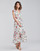 textil Dame Lange kjoler Moony Mood OLICA Hvid / Flerfarvet