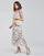 textil Dame Lange kjoler Moony Mood OLICA Hvid / Flerfarvet