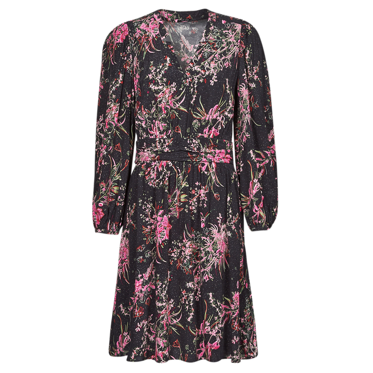 textil Dame Korte kjoler One Step FT30101 Sort / Flerfarvet
