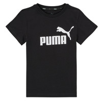 textil Dreng T-shirts m. korte ærmer Puma ESSENTIAL LOGO TEE Sort