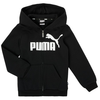 textil Dreng Sweatshirts Puma ESSENTIAL BIG LOGO FZ HOODIE Sort