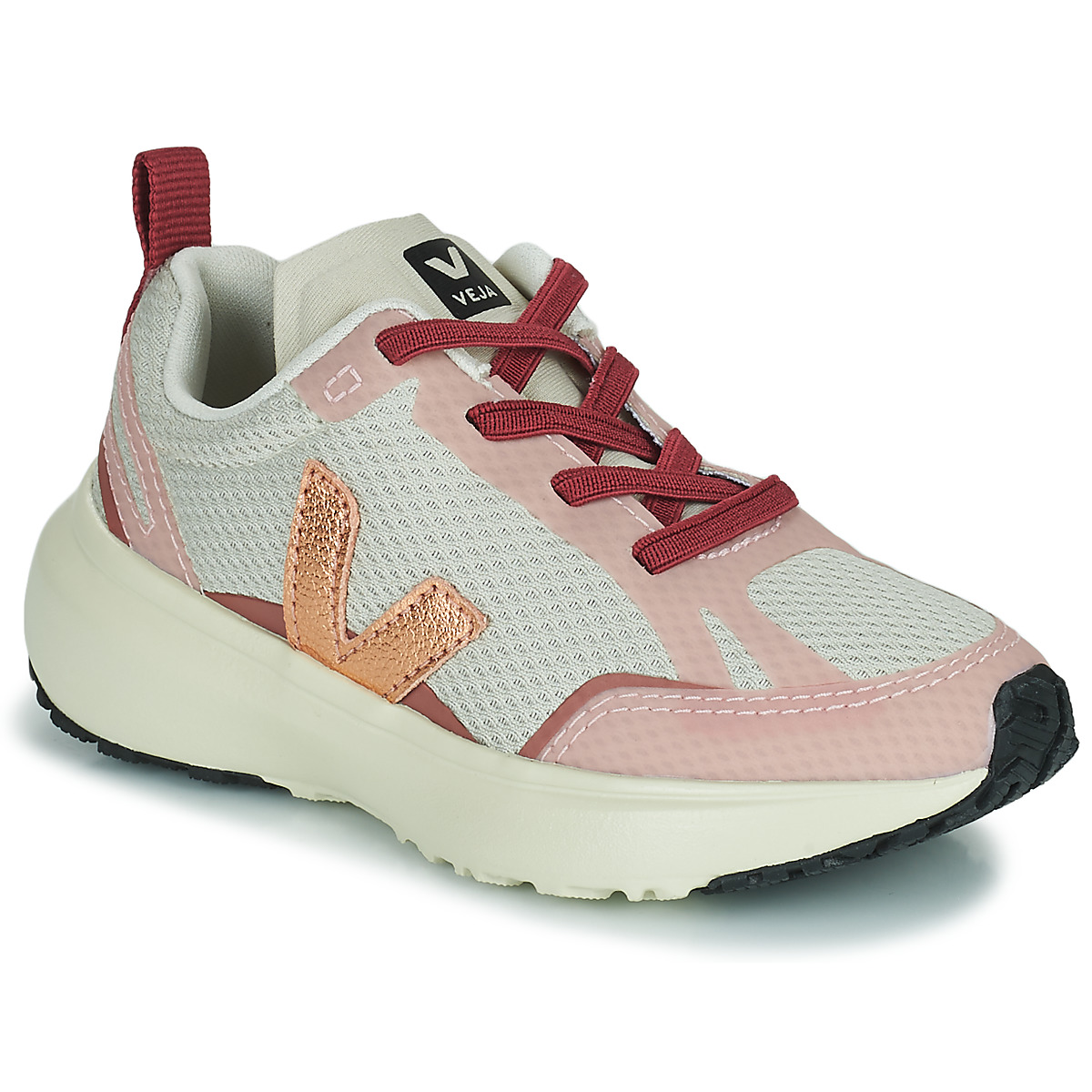 Sko Pige Lave sneakers Veja SMALL CANARY Hvid / Pink