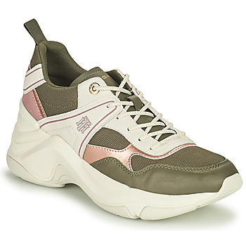 Sko Dame Lave sneakers Tommy Hilfiger FASHION WEDGE SNEAKER Grøn / Pink