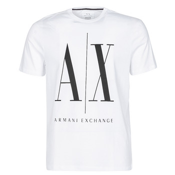 textil Herre T-shirts m. korte ærmer Armani Exchange HULO Hvid