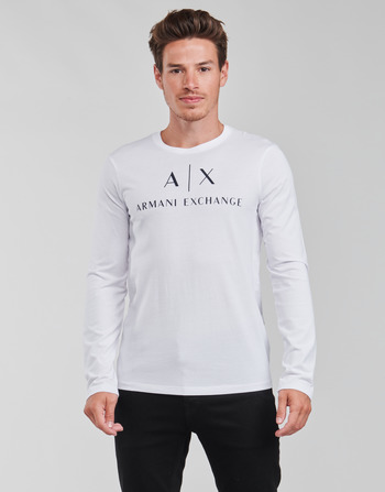 textil Herre Langærmede T-shirts Armani Exchange 8NZTCH Hvid