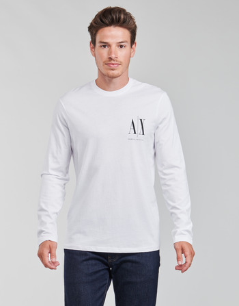 textil Herre Langærmede T-shirts Armani Exchange 8NZTPL Hvid