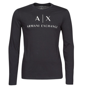 textil Herre Langærmede T-shirts Armani Exchange 8NZTCH Marineblå
