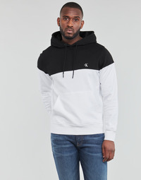 textil Herre Sweatshirts Calvin Klein Jeans COLORBLOCK SHADOW LOGO HOODIE Sort / Hvid