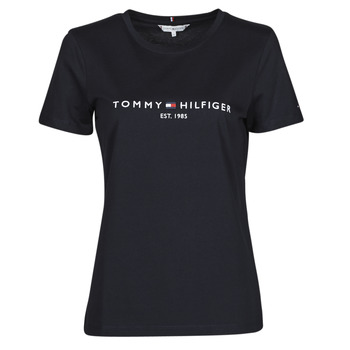 textil Dame T-shirts m. korte ærmer Tommy Hilfiger HERITAGE HILFIGER CNK RG TEE Marineblå