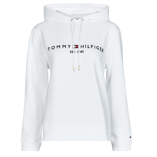 textil Dame Sweatshirts Tommy Hilfiger HERITAGE HILFIGER HOODIE LS Hvid