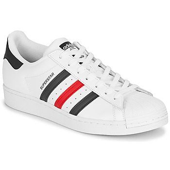 Sko Lave sneakers adidas Originals SUPERSTAR Hvid / Blå / Rød