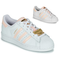 Sko Dame Lave sneakers adidas Originals SUPERSTAR W Hvid / Pink / Smykke