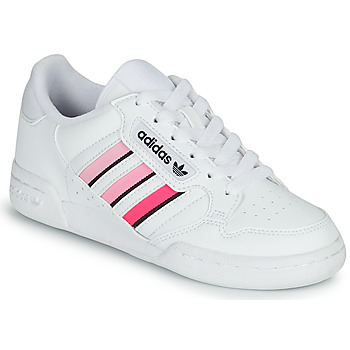 Sko Pige Lave sneakers adidas Originals CONTINENTAL 80 STRI J Hvid / Pink