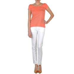 textil Dame Smalle jeans Calvin Klein Jeans JEAN BLANC BORDURE ARGENTEE Hvid