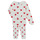 textil Pige Pyjamas / Natskjorte Petit Bateau CASSANDRE Hvid / Rød