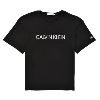textil Pige T-shirts m. korte ærmer Calvin Klein Jeans CASSY Sort