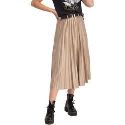 textil Dame Nederdele Vila Nitban Midi Skirt - Sand Shell Beige