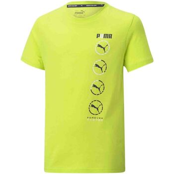 textil Børn T-shirts m. korte ærmer Puma 585855 Gul