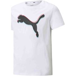textil Børn T-shirts m. korte ærmer Puma 585887 Hvid