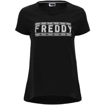 textil Dame T-shirts m. korte ærmer Freddy S1WCLT2 Sort