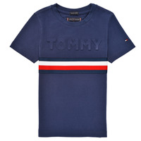 textil Dreng T-shirts m. korte ærmer Tommy Hilfiger ELEONORE Marineblå