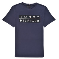 textil Dreng T-shirts m. korte ærmer Tommy Hilfiger TERRAD Marineblå