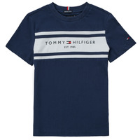 textil Dreng T-shirts m. korte ærmer Tommy Hilfiger DERREK Marineblå