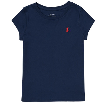 textil Pige T-shirts m. korte ærmer Polo Ralph Lauren DRETU Marineblå