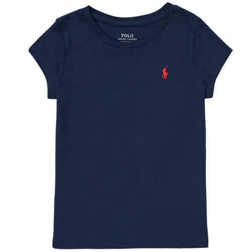 textil Pige T-shirts m. korte ærmer Polo Ralph Lauren DRETU Marineblå