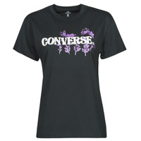 textil Dame T-shirts m. korte ærmer Converse HYBRID FLOWER RELAXED TEE Sort