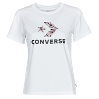 textil Dame T-shirts m. korte ærmer Converse STAR CHEVRON HYBRID FLOWER INFILL CLASSIC TEE Hvid