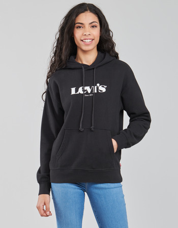 textil Dame Sweatshirts Levi's GRAPHIC STANDARD HOODIE Sort