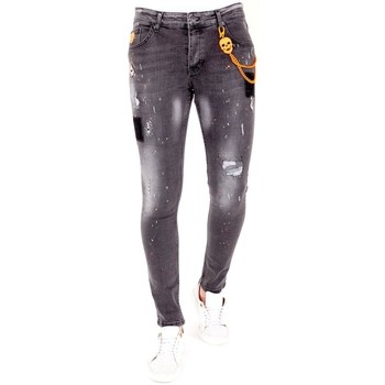 textil Herre Smalle jeans Lf 120852761 Grå
