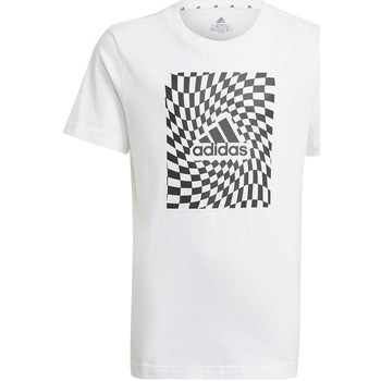textil Dreng T-shirts m. korte ærmer adidas Originals Graphic Tshirt 1 Hvid