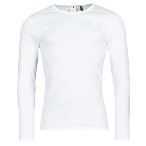 textil Herre Langærmede T-shirts G-Star Raw BASE R T LS 1-PACK Hvid