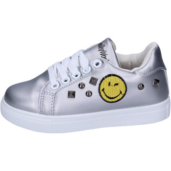 Sko Pige Sneakers Smiley BJ987 Sølv