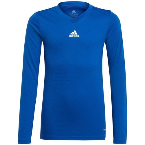 textil Dreng T-shirts m. korte ærmer adidas Originals JR Team Base Blå