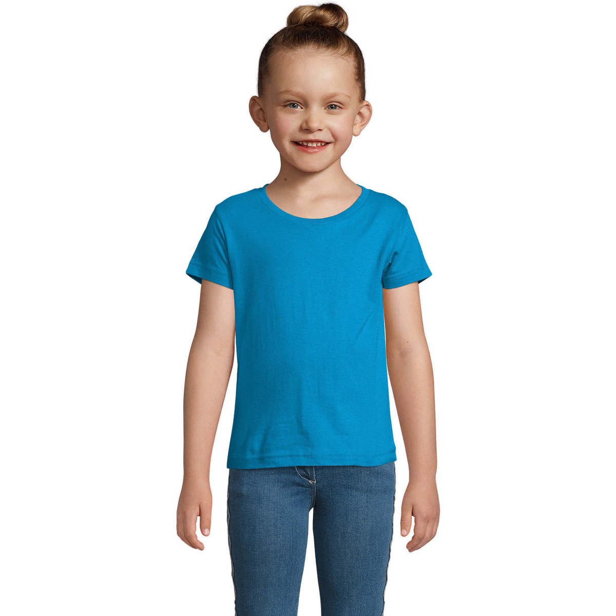 textil Børn T-shirts m. korte ærmer Sols CHERRY Aqua Blå