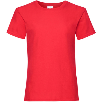 textil Pige T-shirts m. korte ærmer Fruit Of The Loom 61005 Rød
