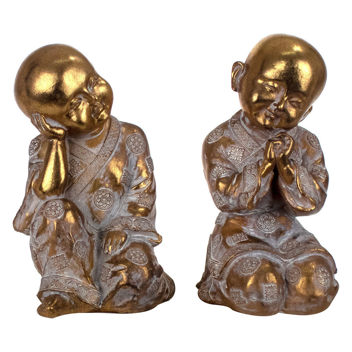 Indretning Små statuer og figurer Signes Grimalt Buddha Set 2 Enheder Guld