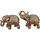 Indretning Små statuer og figurer Signes Grimalt Elefant Set 2 Enheder Guld
