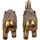 Indretning Små statuer og figurer Signes Grimalt Elefant Set 2 Enheder Guld