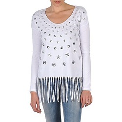 textil Dame Langærmede T-shirts Manoush TUNIQUE LIANE Hvid