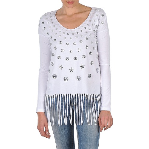 textil Dame Langærmede T-shirts Manoush TUNIQUE LIANE Hvid