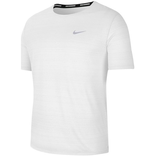 textil Herre T-shirts m. korte ærmer Nike Drifit Miler Hvid