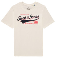 textil Dreng T-shirts m. korte ærmer Jack & Jones JJELOGO TEE SS Hvid